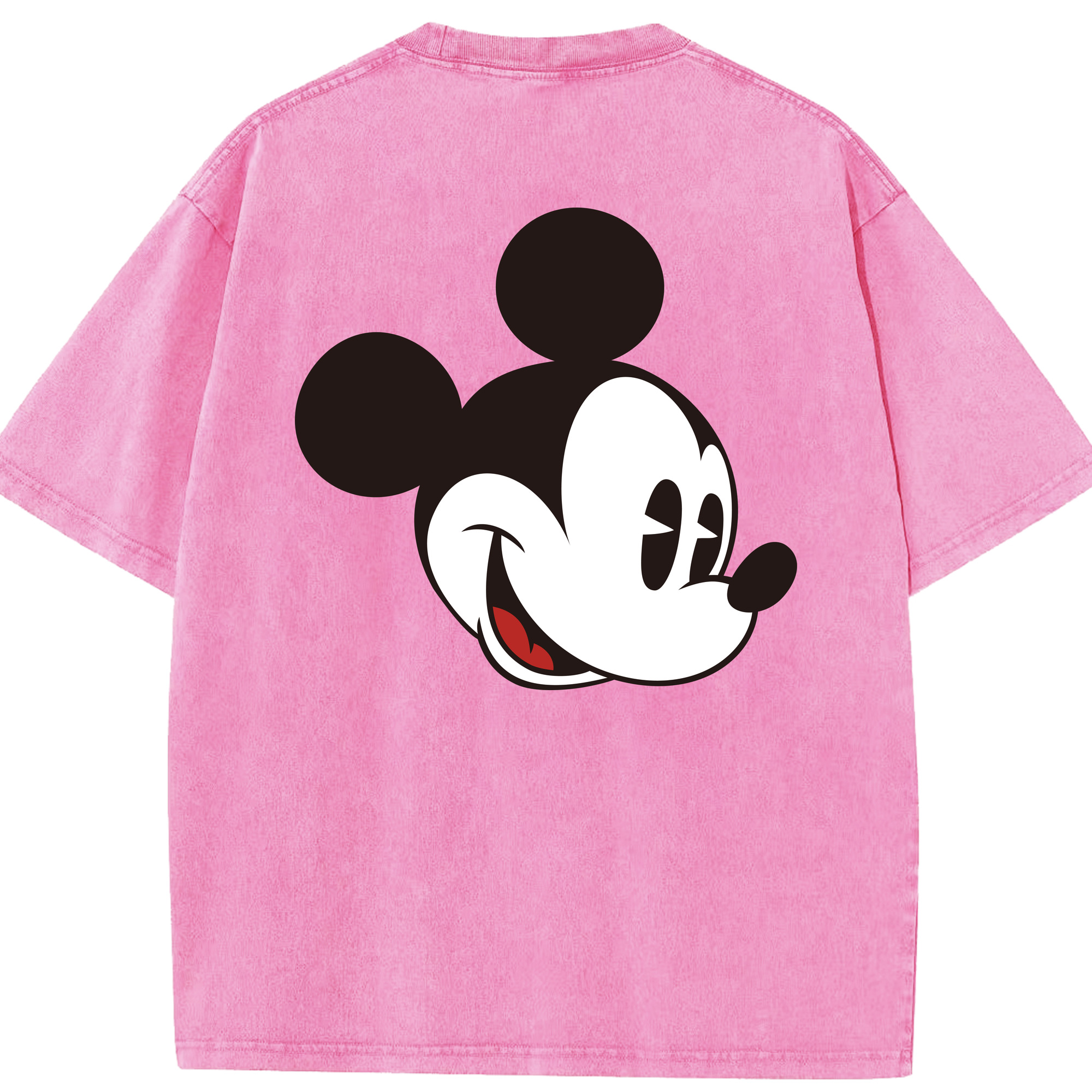 （画像用） ミッキーマウス Mickey Mouse 綿100% ヴィンテージ風 半袖Tシャツ（背面プリント）